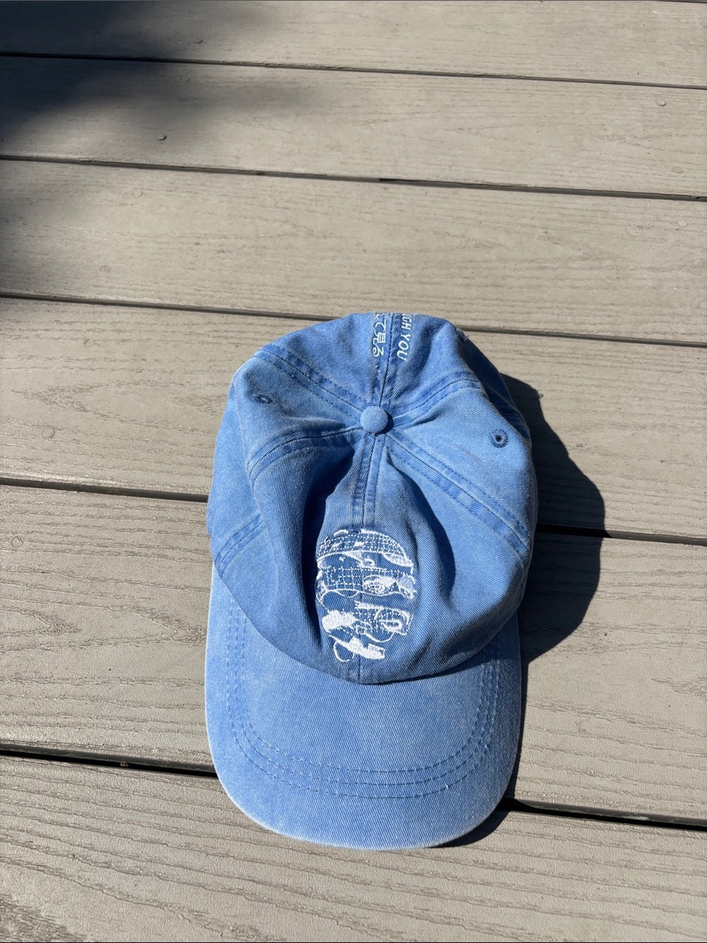 Unbranded Blue Washed Cotton Baseball Cap